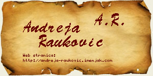 Andreja Rauković vizit kartica